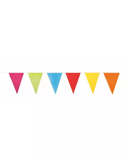Girlang med flerfärgade pappersvimplar 10 m