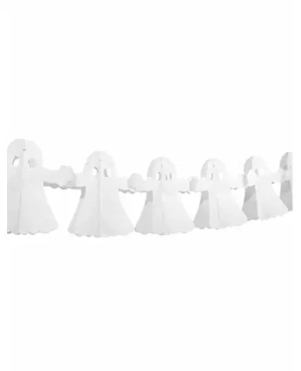 Pappersgirlang med spöken Halloween 4 m