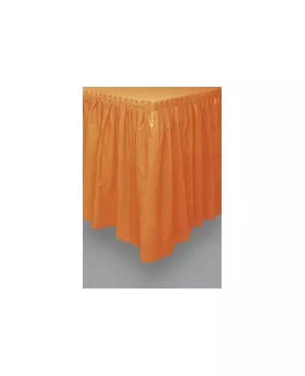 Orange plastbordskjol 73 x 426 cm