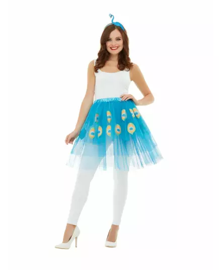 Påfågelblått accessoarset vuxen