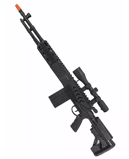 Lång svart kulspruta barn 71 cm