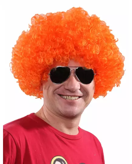 Orange clownperuk standard vuxen