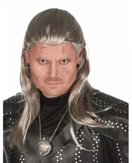 Grå peruk mördartrollkarl vuxen