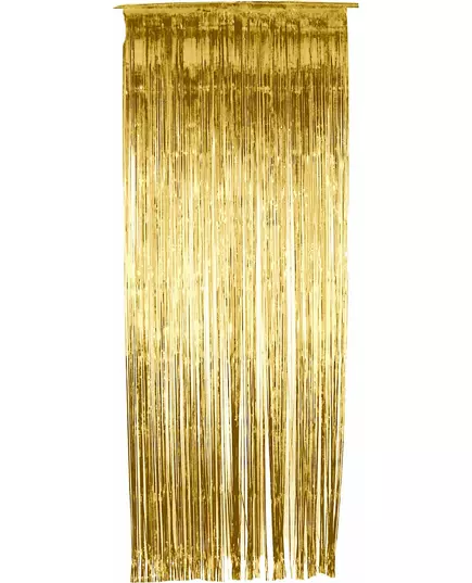 Glittrande gardin guld