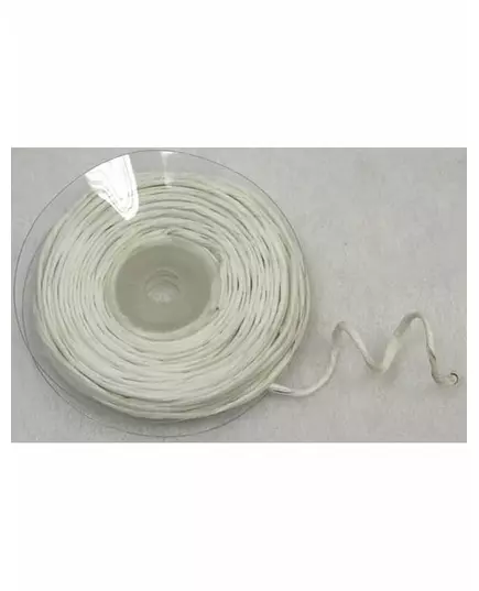 Rulle vit raffia med metalltråd 10 m