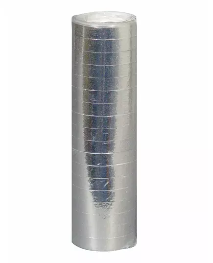 Rulle med silverfärgade serpentiner 4 m