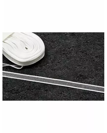 Smalt vitt organzaband 10 m