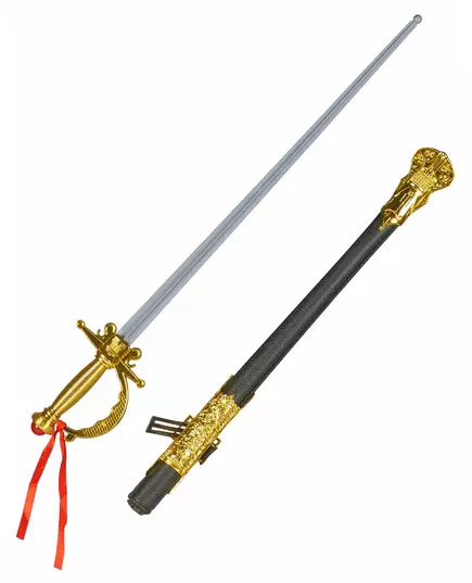 Republikansk sabel med gyllene plasthandtag vuxen 66 cm