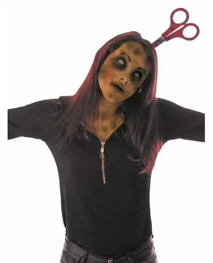 Diadem med blodiga saxar vuxen Halloween