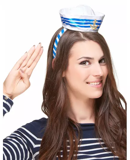 Diadem med mini sjömanshatt vuxen
