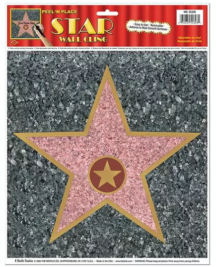 Stjärnformad Walk of Fame-väggdekoration 27 cm