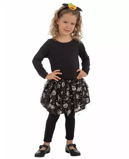 Svart och silverfärgad halloween-tutu för flickor