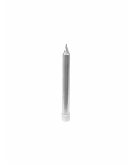 10 metalliska silverfärgade födelsedagsljus 7 cm