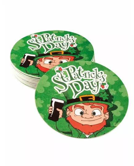 10 glasunderlägg 10 cm Saint Patrick