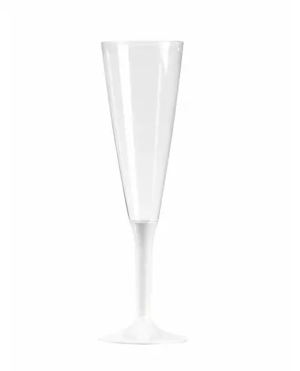 10 champagneglas med vit fot 150 ml