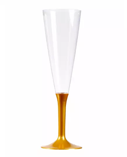 10 champagneglas med guldfot 150 ml