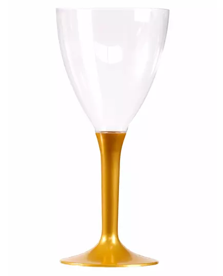 10 vinglas med guldfärgad fot 160 ml