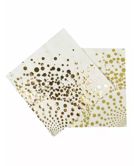 16 lyxiga guldfärgade servetter 33 x 33 cm