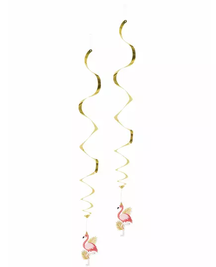 2 hängande dekorationer Flamingo Tropic 85 cm