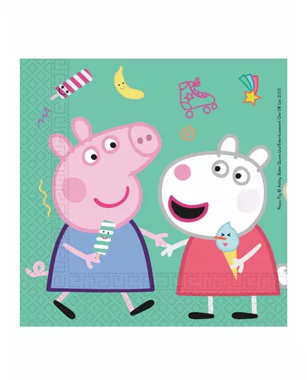 20 pappersservetter Peppa Pig™ 33 x 33 cm