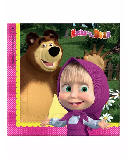 20 servetter Masha et Michka ™ 33 X 33 cm