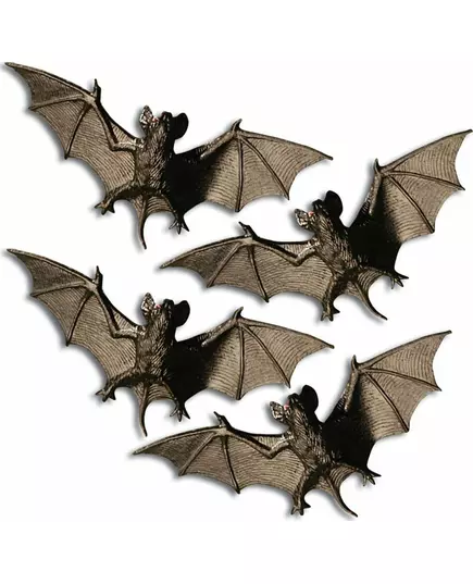 4 Halloween-fladdermöss 11 cm