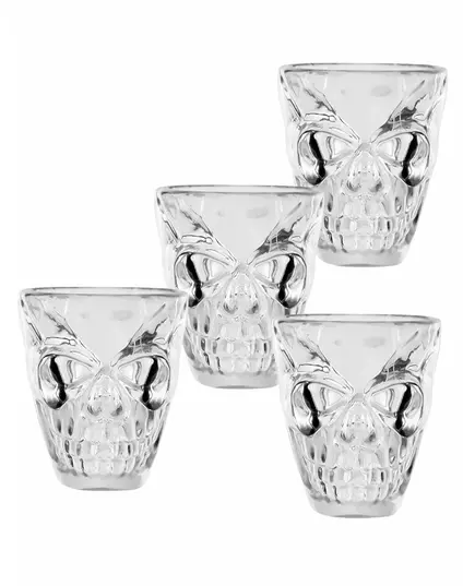 4 snapsglas med dödskalle 50 ml