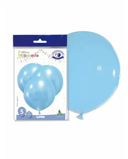 5 gigantiska blå latexballonger 47 cm