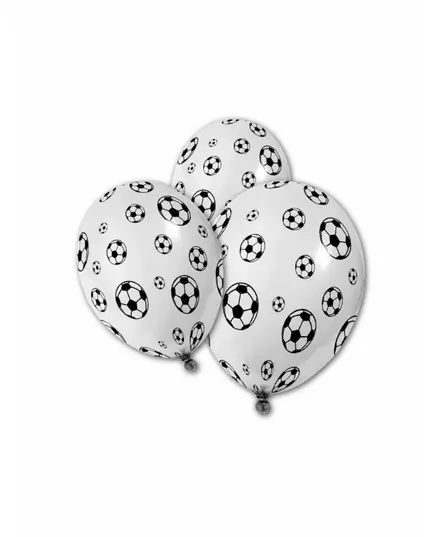 5 latexballonger fotbollar 30 cm