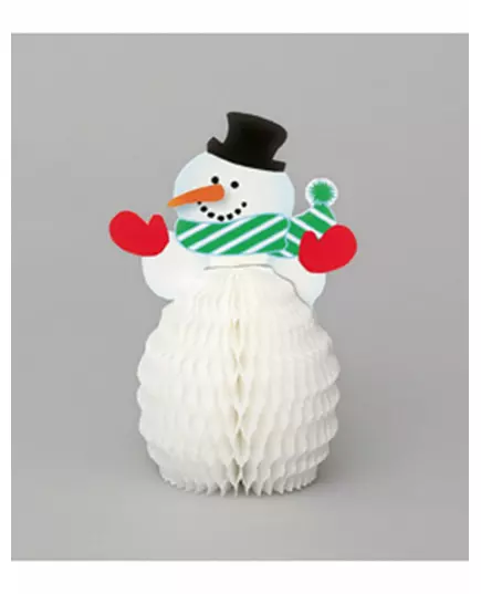 4 Mini-bordsdekorationer Snögubbe 15 cm