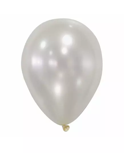 50 metalliska elfenbensfärgade ballonger 30 cm
