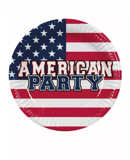 10 papperstallrikar American party 23 cm