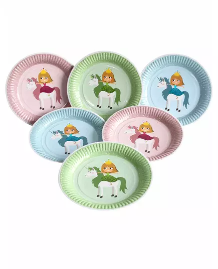 6 prinsesspapperstallrikar 23 cm