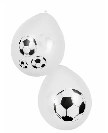 6 fotbollspartyballonger 25 cm