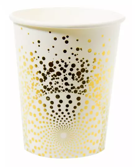 6 lyxiga guldfärgade muggar 250 ml