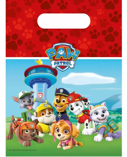 6 röda presentpåsar Paw Patrol™