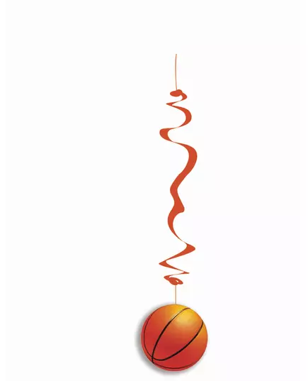 6 brandsäkra pappersdekorationer basketbollar 80 cm