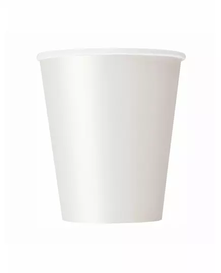 8 vita pappmuggar 210 ml