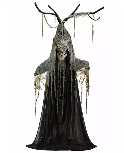 Ledad hemsökt lysande och ljudande träddekoration 2 m Halloween