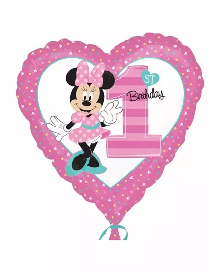 Minnie™-aluminiumfolieballong 1-årsdag 43 cm
