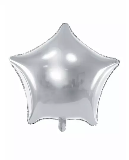 Silverfärgad stjärnballong i aluminium 45 cm