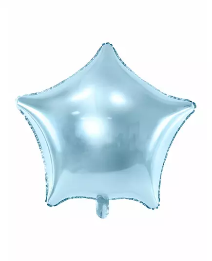 Turkos stjärnformad folieballong 45 cm