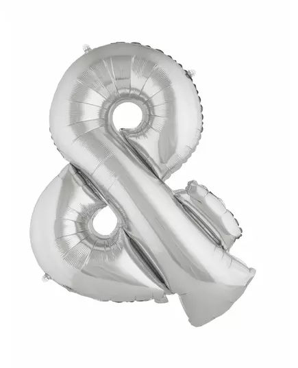 Jätteballong i aluminium symbol & silver 80 cm