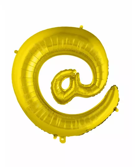 Jättestor aluminiumballong med gyllene @-symbol 70 cm