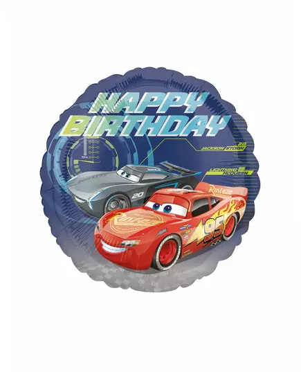 Aluminiumfolieballong Happy Birthday Cars 3™ 43 cm