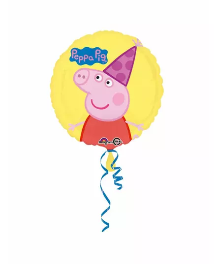 Aluminiumballong för födelsedag Peppa Pig™ 43 cm