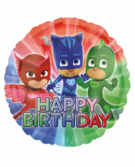 Pyjamasques ™-ballong i aluminium Happy Birthday 43 cm