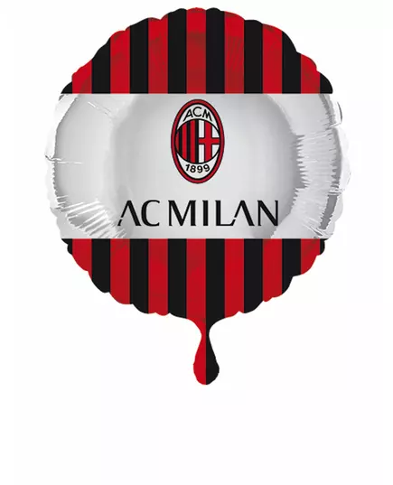 Rund aluminiumballong AC Milan™ 43 cm