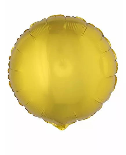Rund guldfärgad aluminiumfolieballong 45 cm