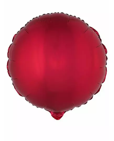 Röd rund aluminiumfolieballong 45 cm